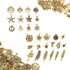 JIALEEY 200Pcs Tibetan Antique Gold Charm Mixed Pendants DIY for Bracelet Necklace Jewelry Making and Crafting...