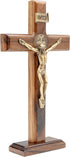 Intercession Wall and Table Wood Cross Crucifix (10 inches - Antique Gold)...