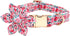 Dog Collar Cute Pink Flowers Print Pet Collar Soft Girl Dog Collar with Flower Adjustable Metal Buckle Collar Gift Collar for X-Large Dogs...