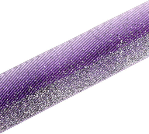 Tvoip Tie Dye Glitter Rainbow Polyester Grosgrain Tape Ribbon Grosgrain Ribbons 1-1/2"(38mm) x10 Yards for Hair Bows Wedding Gift Packing Wrap (Pu...