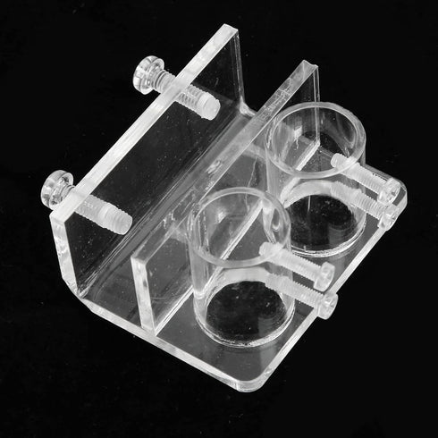 Pssopp Aquarium Water Pipe Clamp Acrylic Aquarium Pipe Clip Clamp Holder Transparent Fish Hose Fix Clip for Aquarium in Out Pipe Double Hole 20mm/...
