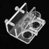 Pssopp Aquarium Water Pipe Clamp Acrylic Aquarium Pipe Clip Clamp Holder Transparent Fish Hose Fix Clip for Aquarium in Out Pipe Double Hole 20mm/...