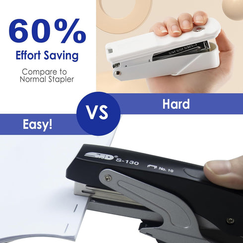 Handheld Plier Stapler, Desktop Stapler, Sturdy Metal Hand Stapler for Office, School and Home, Only Can Use with NO.10 Staples, Black, 2024 Gifts...