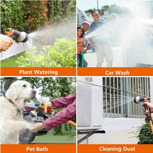 LIXINTIAN Garden Hose Nozzle, Nozzle,Water Hose Nozzle Sprayer,Plastic ABS Faucet, Heavy Duty 8 Adjustable Watering Mode, Best for Hand Watering P...