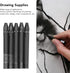 Zerodis 5Pcs Graphite Sticks Water Soluble Environmentally Friendly Hex Rod Graphite Stick Set Art Drawing Supplies for Sketch Shading Pencils Art...