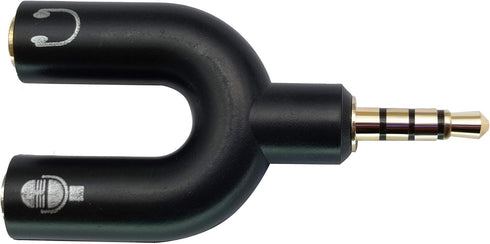 3.5mm Headphone Y Splitter Adapter Gold Plated 4 Pole 3.5mm Male to 3.5MM Headphone+Microphone (MIC) Female Plugs Audio Stereo Converter(2-Pack)...