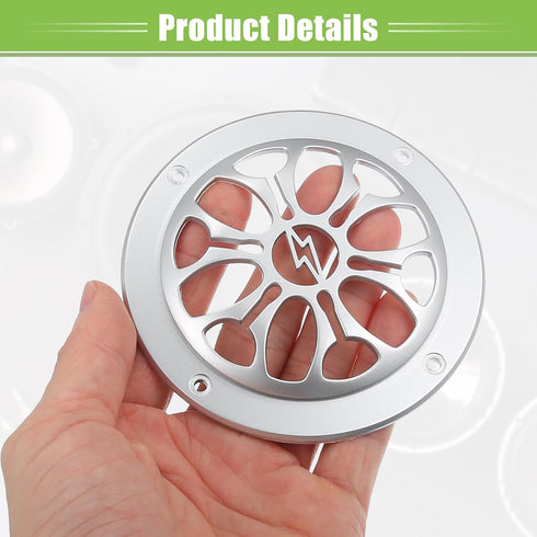 ACROPIX 3" Car Speaker Grills Cover Round 3 Inch Audio Speaker Subwoofer Guard Protector Case with Mounting Screws ABS Silver Tone - Pack of 4......