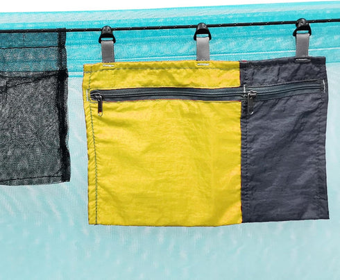 Hammock Organizer Bag Dangling Pouch, Portable Hammock Storage Bag Storage Container for Camping Climbing Hiking Outdoor Sports, Yellow...