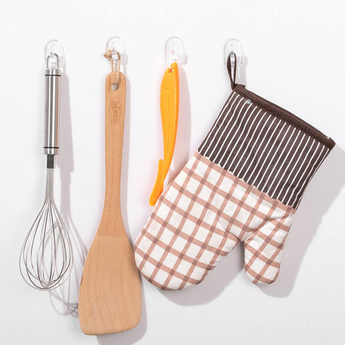 Jetec 60 Pieces Clear Adhesive Wall Hooks Transparent Reusable Seamless Hooks for Hanging Small Sticky Acrylic Hangers with Non Marking Sticker fo...