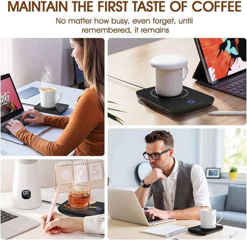 Misby Mug Warmer, Coffee Cup Warmer with Auto Shut Off, Gravity-Induction Coffee Warmer for Desk Use, Coffee Mug Warmer for Coffee Lovers Gift Kee...