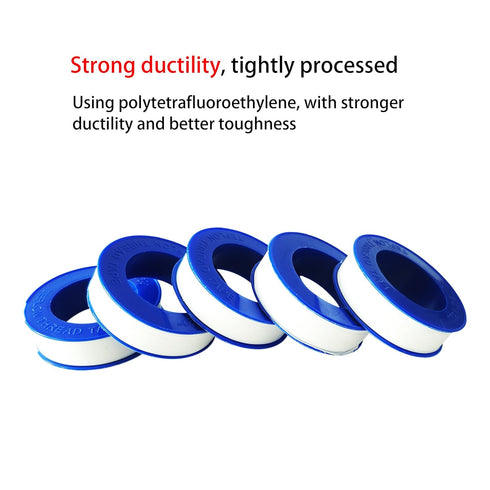 5 Rolls Teflon Tape 1/2Inch(W) 520Inches(L) Extra Long PTFE Tape Plumbers Tape Plumbing Tape Thread Seal for Shower Head and Pipe Sealant Tape Sea...