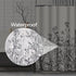 Emvency Shower Curtain Floral Border Herbs and Wild Flowers Botanical Vintage Engraving Light Grey Background Black Waterproof Polyester Fabric 72...