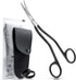 Applique Long Thin Needlepoint Blade 6.1 Inch - Double Bent Curved Offset Handle Scissors with Pouch Sleeve for Embroidery, Fabric, Thread, Knitti...