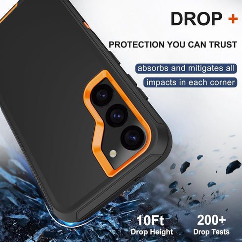 for Samsung Galaxy S23 Case with Belt Clip Holster, 2X Screen Protector, Military Grade Protection Heavy Duty Full Body Shockproof Dust-Proof Rugg...