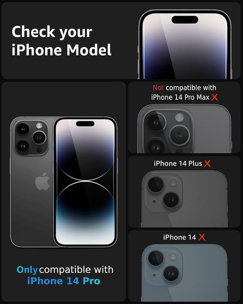 Usergrt Compatible with iPhone 14 Pro Glass Screen Protector, Fast Install with Auto Alignment Frame, Ultra Hard, Curved Edge Full Coverage Case F...