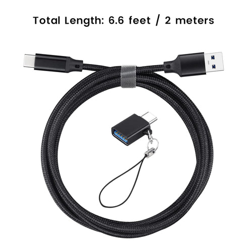 weishan USB C Cable for Elgato HD60 S+, HD60 X Game Capture Card & Wave 3, XLR Condenser Mic - Super Fast Charging Cable with Adapter, 6.6ft Long...