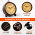 Battery Alarm Clock,Night Light,Vintage Hangable Super Silent Non Ticking Analog Table Clock for Bedroom Bedside, Desk,Shelf...
