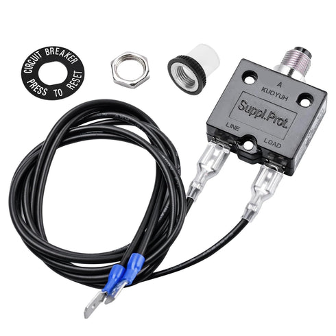Push Button Circuit Breaker 15 Amp, Briidea Fuse Tester Manual Reset 32V, Low voltage Protection...