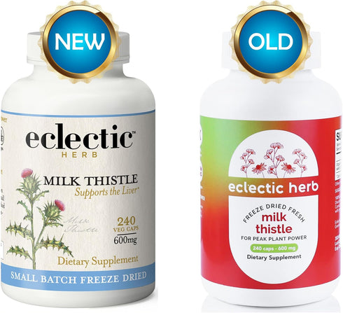 Eclectic Institute Raw Freeze-Dried Non-GMO Milk Thistle | with Silymarin for Liver Support - Detox, Cleanse & Maintain | 240 CT...