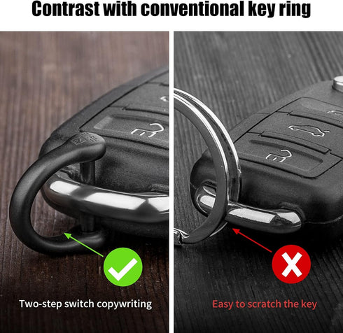 TISUR Titanium Key Ring?D-Rings Key Rings For Keychains Heavy Duty With Screw Shackle, Car Key Chain Ring...