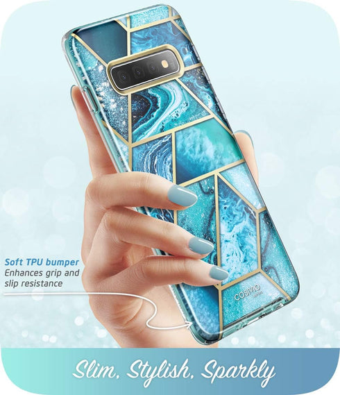 i-Blason Cosmo Series Designed for Samsung Galaxy S10 Case, Stylish Full-Body Protective Bumper Case Without Built-in Screen Protector for Galaxy ...