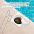 2 Set Pool Skimmer Basket Handle, 16" Stainless Steel Swimming Pool Skimmer Lid Lifting Hook with Pool Test Strip Holder Universal Skimmer Lid Lif...