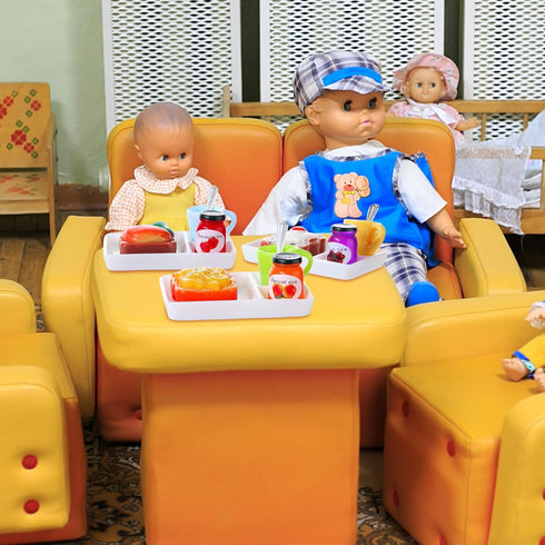38 Pcs Miniature Food Toy Miniature Doll House Accessories Miniature Play Sets Small Doll Food Dollhouse Food, Hamburger Fries Soda Milk Juice Fas...