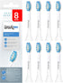 Brushmo Optimal Gum Care Replacement Toothbrush Heads, Compatible with Philips Sonicare Click-on Electric Toothbrush Handles, 8 Standard Replaceme...