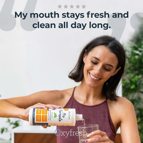 Premium Oxyfresh Pro Formula Fresh Mint Mouthwash – Patented Zinc Mouthwash for All Day Fresh Breath & Healthy Gums – Refreshing & Alcohol Free Mo...