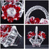 H&D HYALINE & DORA Crystal Red Rose Flower Basket Crystal Collectible Figurines Ornaments for Home Decor Table Centerpiece...
