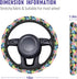 Akkya Car Steering Wheel Cover for Women Girl Men, Universal Fit 15 Inch, Blue Boho Interior Auto Accessories Decorations Cute Aesthetic Wheel Cov...