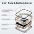 4 Pack Compatible with Apple Watch Waterproof Case 45mm Series 9/8/7 with Tempered Glass Screen Protector, 2 in 1 Full Coverage Bumper Protective ...