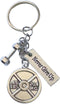 45 Lbs WeightliftingPlate+ Small Dumbbells + Never Give Up Keychain...