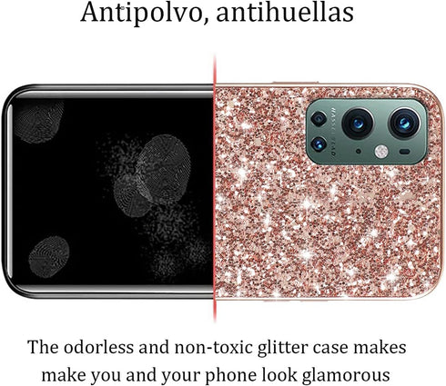 Compatible with OnePlus 9 Pro Case Glitter Shockproof,OnePlus 9 Pro Phone Case Bling Sparkly Soft TPU and PC Silicone Shiny Girl Women Thin Protec...