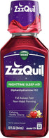 ZzzQuil, Nighttime Sleep Aid Liquid, 50 mg Diphenhydramine HCl, No.1 Sleep Aid Brand, Fall Asleep Fast, Non-Habit Forming, Calming Vanilla Cherry,...