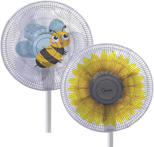 2 Pack Fan Cover Cartoon Fan Guard Net Safety Fan Filters Kid Finger Protector Summer Washable Children Finger Safety Fan Cover...
