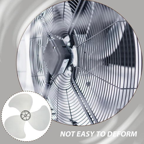 DOITOOL Standing Fan Blades 3 Leaves Plastic Fan Blades 14 Inch Clear White Replacement Leaves with Nut Cover for Table Floor Pedestal Fan...