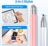 (2 Pcs) Universal Stylus Pens High Sensitivity Disc & Fiber Tip Pencils Compatible with Apple/iPhone/iPad/Android/Tablets and All Capacitive Touch...
