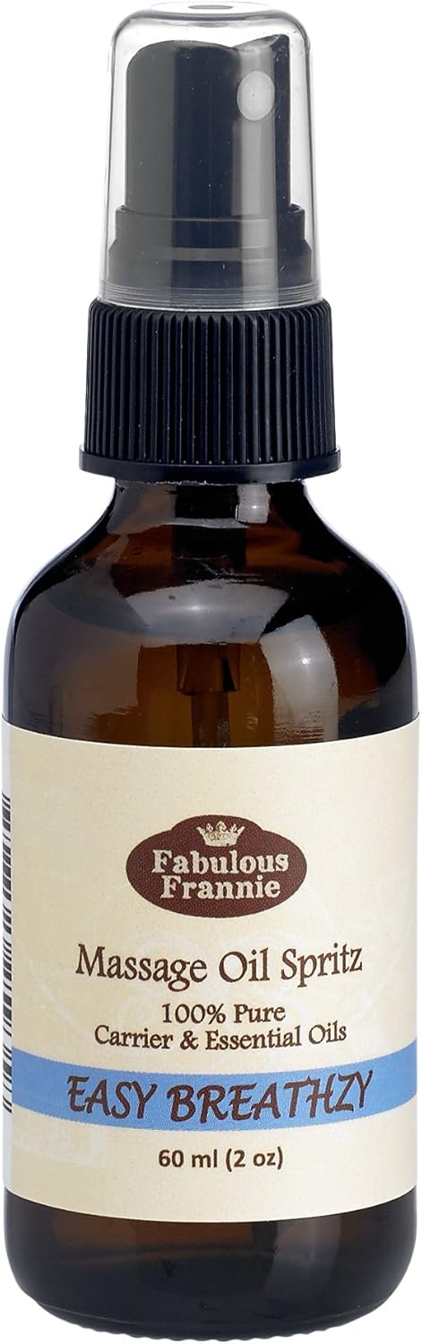 Fabulous Frannie Massage Spray Trio Set includes Muscle Ice, Easy Breathzy and Lavender made with Natural Carrier Oils and Pure Essential Oil 2oz ...