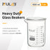 ULAB Heavy Duty Glass Beakers, Vol.1000ml (33.8oz), Borosilicate 3.3 Glass, Thick Wall Beakers, with Double Scale, Superior Durability & Chemical ...