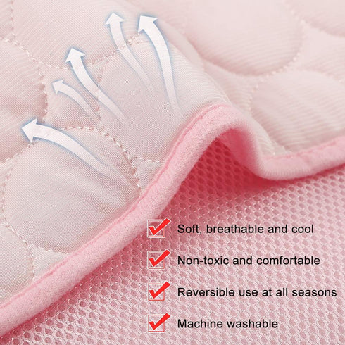 Pet Cooling Mat for Dog Cat Washable Cooling Pad, Reusable Ice Silk Dog Self Cooling Mat, Pet Sleeping Pad Blanket for Pet Beds Kennels Couches So...