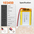 3.7V 2000mAh Battery 103450 Lithium Polymer Ion Rechargeable Li-ion Li-Po Battery with 2P PH 2.0mm Pitch Connector...