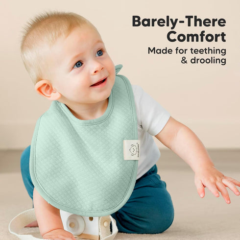 8-Pack Organic Baby Bibs for Baby Girls, Baby Boys - Cotton Cloth Baby Boy Bibs, Baby Girl Bibs for Drooling and Teething, Absorbent Drool Bibs fo...