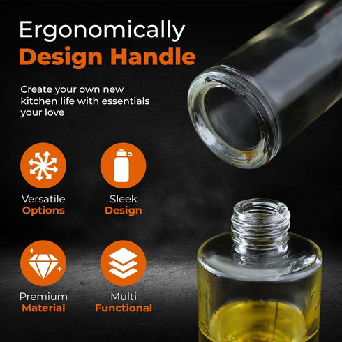 VIGOR PATH Oil Sprayer Mister - 100ml Stainless Steel Cooking Oil Sprayer Bottle for Air Fryer, BBQ, Salad, Baking, and Roasting - Refillable Oil,...