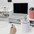 White Pen Holder for Desk 360 Degree Rotating Pencil Holder Large Capacity Makeup Brush Holder Multifunctional Pen Organizer for Home Office Schoo...