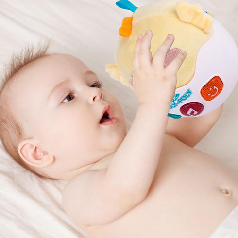 ArtCreativity Light Up Tummy Time Wobble Toy - Cute Baby Wobble Toy with Lights, Sounds, Music, Nursery Rhymes, and Wobbling Motion - Roly Poly Mu...