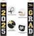 DAZONGE Graduation Decorations 2025, Black & Gold Class of Decorations 2025, Graduation Porch Banners for Any Schools or Grades Party Supplies...