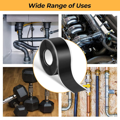 2 Rolls 1in(W) X 10ft(L) Seal Self Fusing Silicone Tape for Outdoor Antenna Coax & Electrical Cables, Plumbing Hose Repair Tape, Waterproof Tape, ...