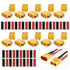 XT60 XT-60 Connectors with 2M 14 AWG Silicone Wire, XT60 Cable Set with 5mm Heat Shrink Tube for DIY Custom RC Lipo Battery Drone Car Boat (10 Pai...