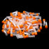 100 Pieces 2ml Plastic Graduated Vial Tube with Screw Caps, Test Tubes Small Test Sample Vial Storage Container for Lab (Orange)...